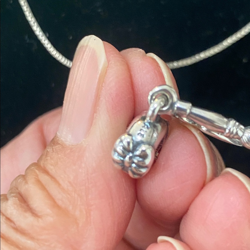 Pandora 925 Silver Artist Palette Charm/Pendant for bracelet/Necklace w/ stones - Picture 4 of 4